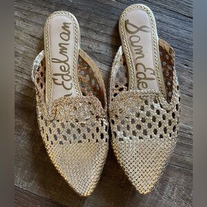Sam Edelman Metallic Woven Mules